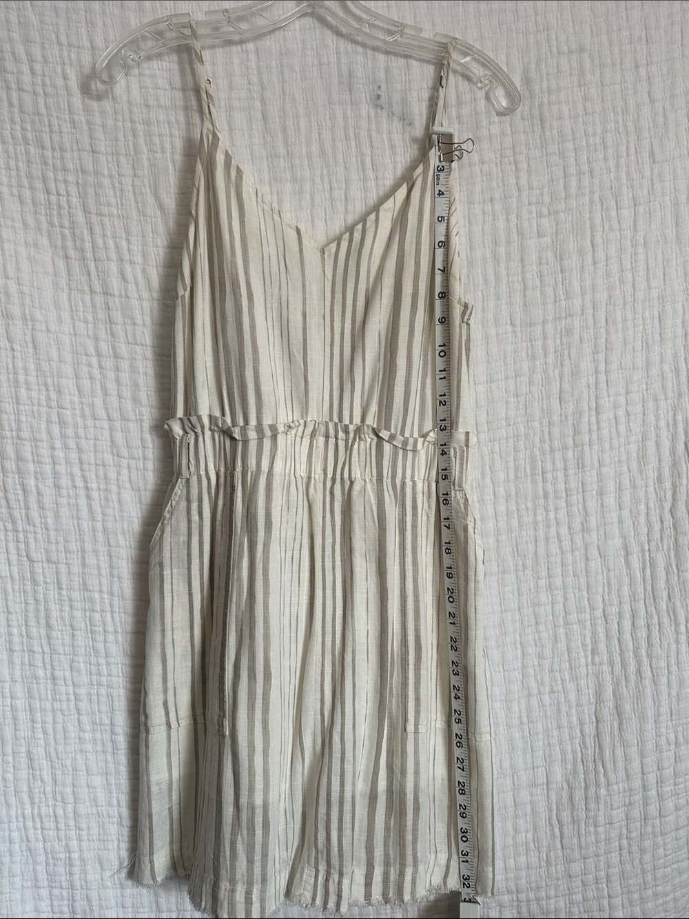 Splendid Cream Striped Mini Dress